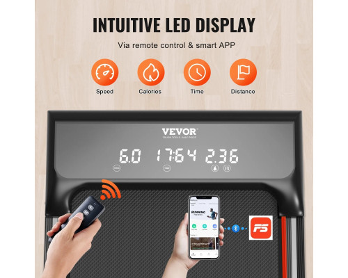 Бігова доріжка VEVOR, чорна