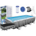Басейн каркасний прямокутний Bestway 56465, 549x274x122 см з фільтром, сходами та тентом