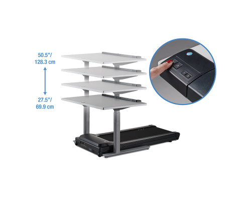 Бігова доріжка настільна LifeSpan TR1200-DT7, чорно-біла