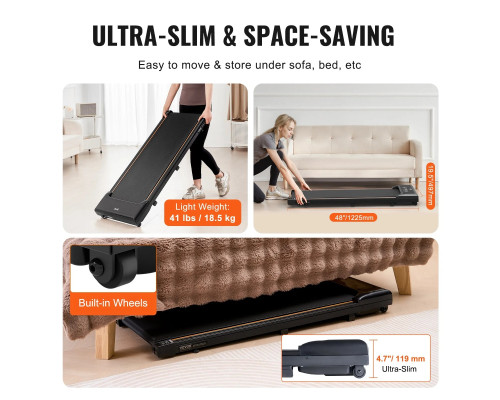 Бігова доріжка електрична VEVOR С7, чорна