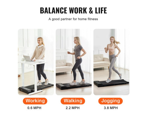 Бігова доріжка електрична VEVOR С7, чорна