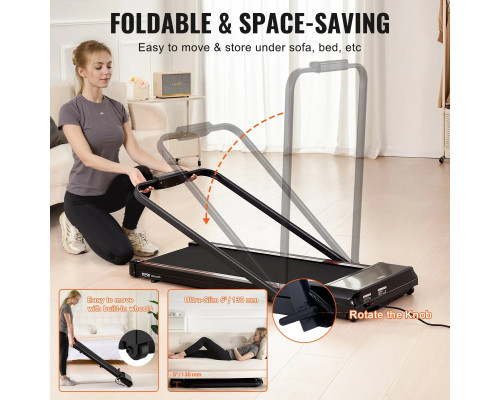 Бігова доріжка електрична VEVOR Q2F-3, чорна