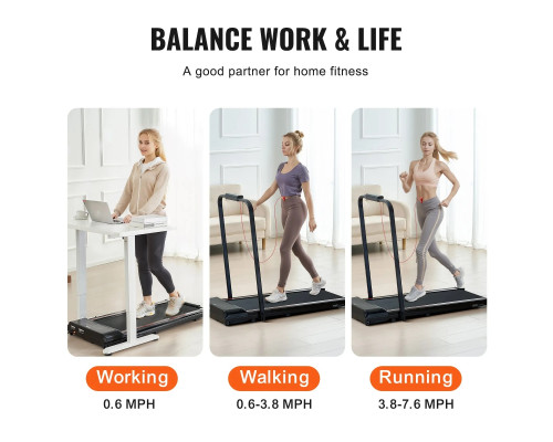 Бігова доріжка електрична VEVOR Q2F-3, чорна