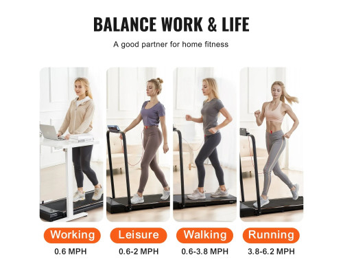 Бігова доріжка електрична VEVOR S7F, чорна