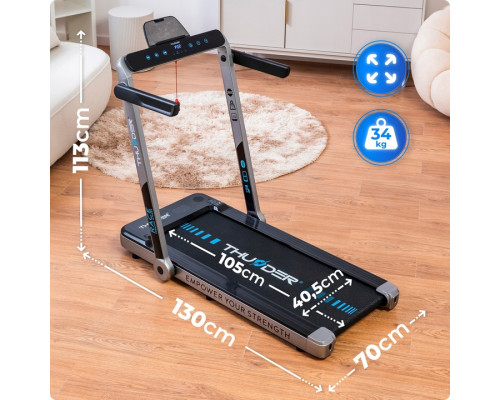 Бігова доріжка електрична THUNDER RACE-SILVER