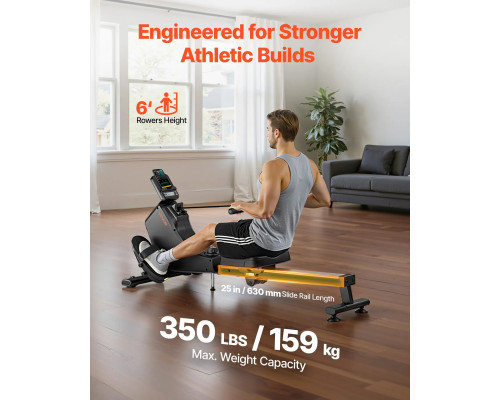 Веслувальний тренажер електричний VEVOR, чорний