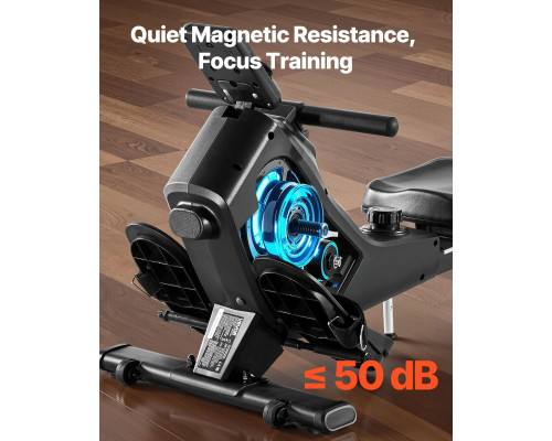 Веслувальний тренажер електричний VEVOR, чорний