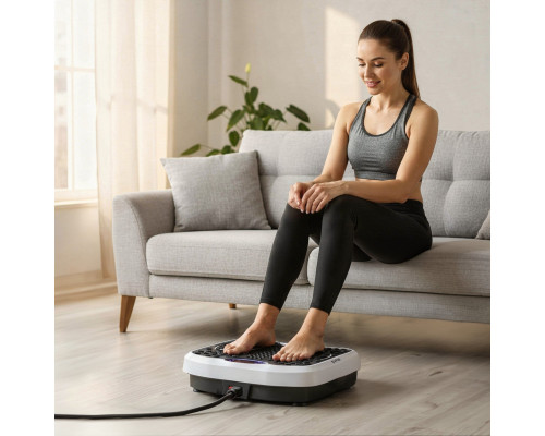 Вібраційна платформа One Fitness SVP08 чорно-біла