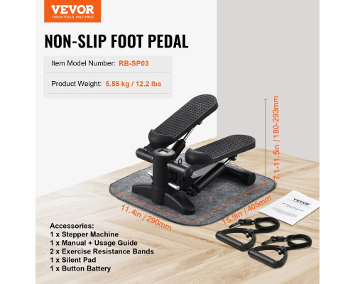Степер сходинка VEVOR RB-SP03, чорний