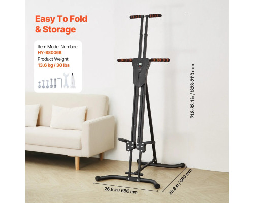 Вертикальний степер VEVOR, чорний