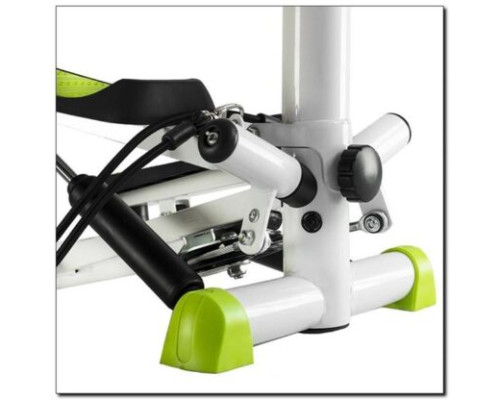 Степпер механічний S8004 HMS з опорою та еспандерами біло-зелений