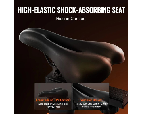 Велотренажер магнітний VEVOR С708, чорно-червоний