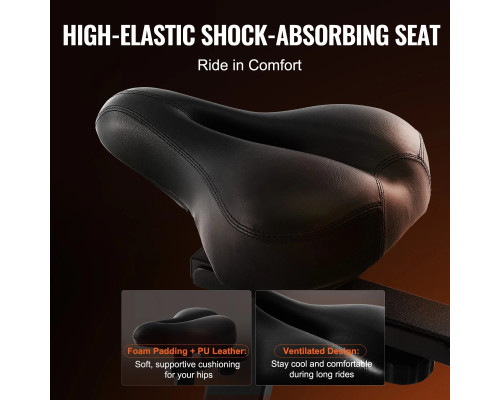 Велотренажер магнітний VEVOR S706, чорно-червоний