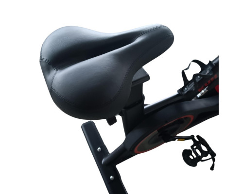 Велотренажер спінінговий KUBISPORT 105 x 48 см, чорно-червоний