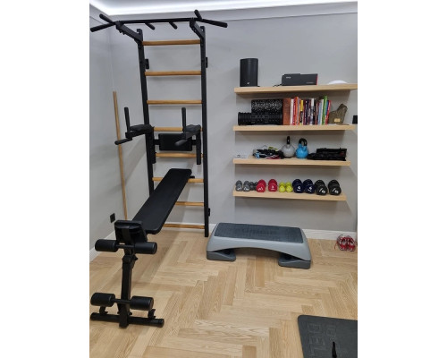 Лава BenchK Гімнастична драбина + металева штанга + бруси + чорна лава BenchK Лава BenchK Гімнастична драбина + металева штанга + бруси + чорна лава BenchK