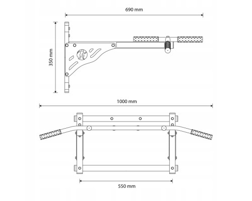 Турнік для підтягування настінний K-Sport KSH001