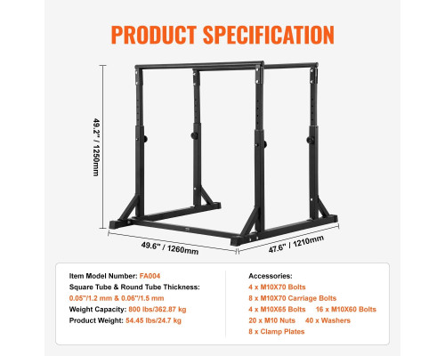 Поручень багатофункціональний для підтягування VEVOR, FA004