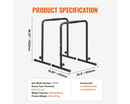 Поручні багатофункціональні VEVOR FA005