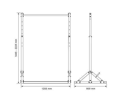 Турнік стаціонарний з поручнями K-Sport KSSL060