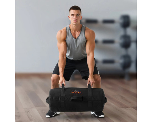 Тренувальна сумка VEVOR 11-34 кг, чорна