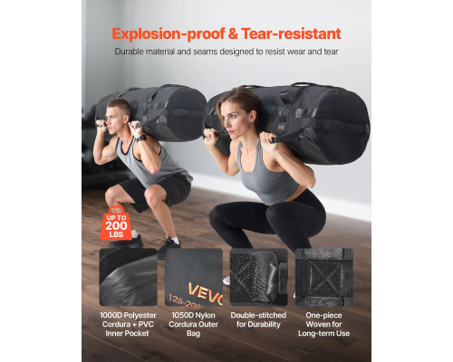Тренувальна сумка VEVOR 56-90 кг, чорна