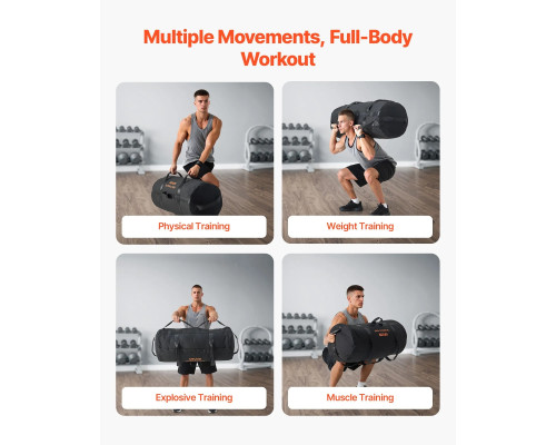 Тренувальна сумка VEVOR 56-90 кг, чорна