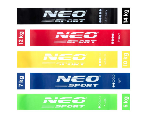 Набір фітнес-резинок для тренування NS-959 Neo-Sport 5 шт