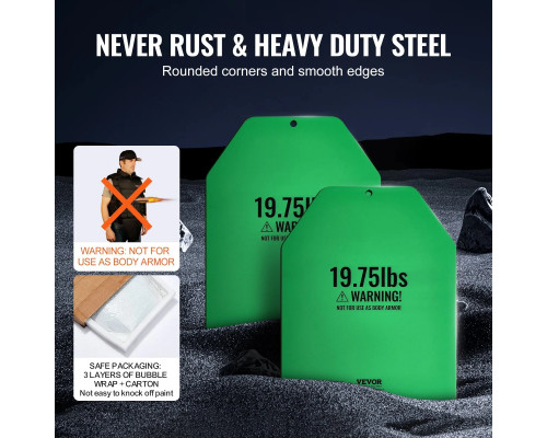 Плити для вагового жилета VEVOR 8,9 кг, зелені