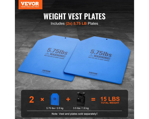 Плити для вагового жилета VEVOR JSPB-5.75 сині