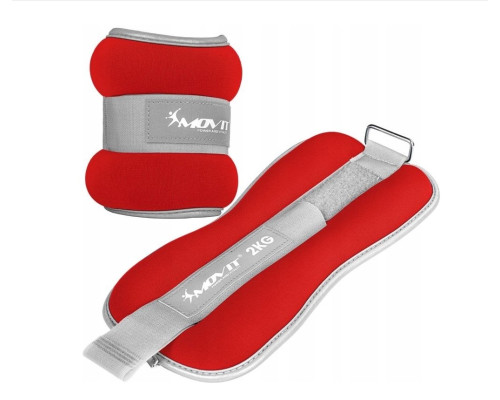 Обважнювачі неопренові MOVIT Reflex MXSTP 2x2 кг, червоні Обважнювачі неопренові MOVIT Reflex MXSTP 2x2 кг, червоні
