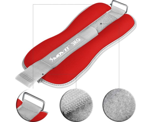 Обтяжувачі Movit Neoprene, світловідбиваючі манжети - 2 х 3 кг Обтяжувачі Movit Neoprene, світловідбиваючі манжети - 2 х 3 кг