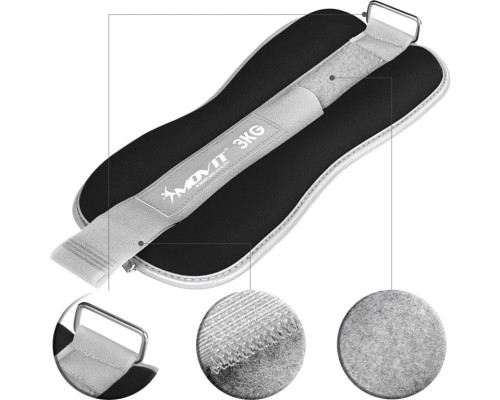 Обтяжувачі, Movit Neoprene, світловідбиваючі манжети - 2 х 3 кг Обтяжувачі, Movit Neoprene, світловідбиваючі манжети - 2 х 3 кг
