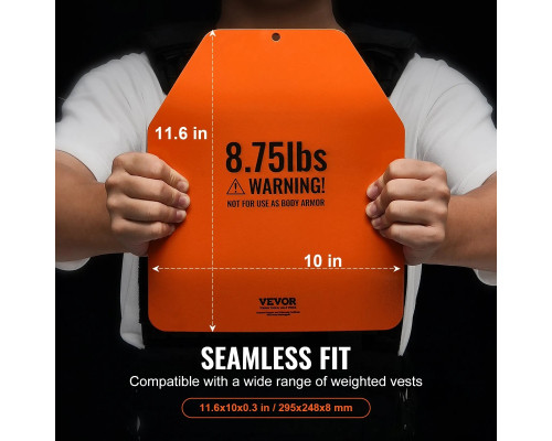 Плити для вагового жилета VEVOR 7,94 кг, оранджеві