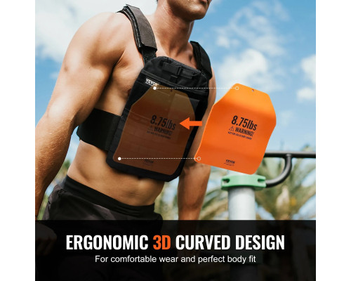 Плити для вагового жилета VEVOR 7,94 кг, оранджеві