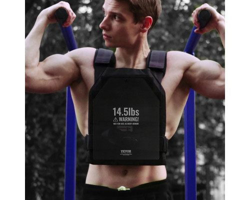 Плити для вагового жилета VEVOR 13,16 кг, чорні