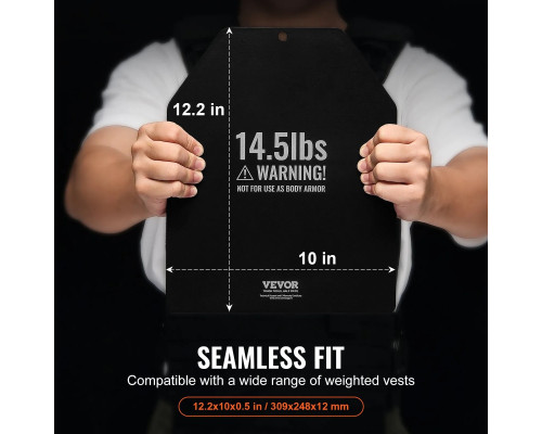 Плити для вагового жилета VEVOR 13,16 кг, чорні