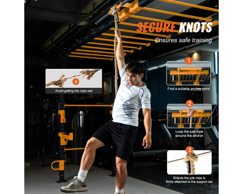 Канат тренувальний VEVOR 38,1 мм - 7,62 м