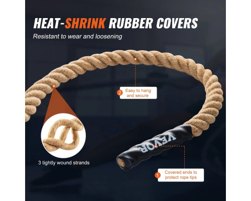 Канат тренувальний VEVOR 38,1 мм - 4,58 м