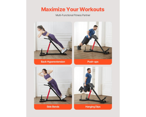 Багатофункціональна лава VEVOR 5030, чорно-червоний