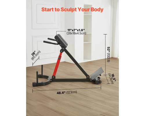 Багатофункціональна лава VEVOR 5030, чорно-червоний