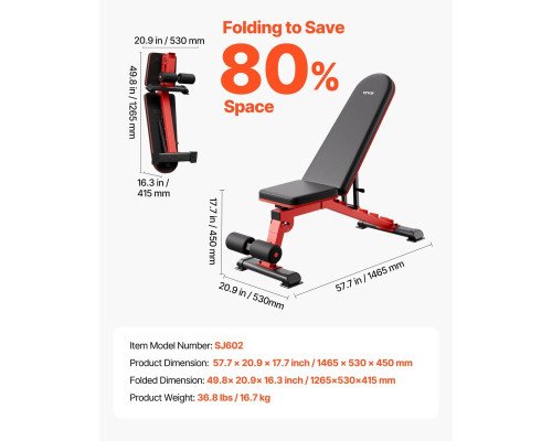 Багатофункціональна тренажерна лава VEVOR SJ602