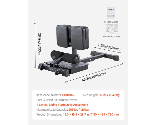 Тренажер для присідань VEVOR