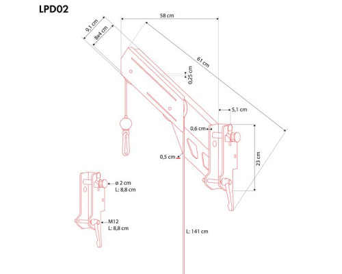 Тяга вертикальна для фітнес-станції HMS LPD02