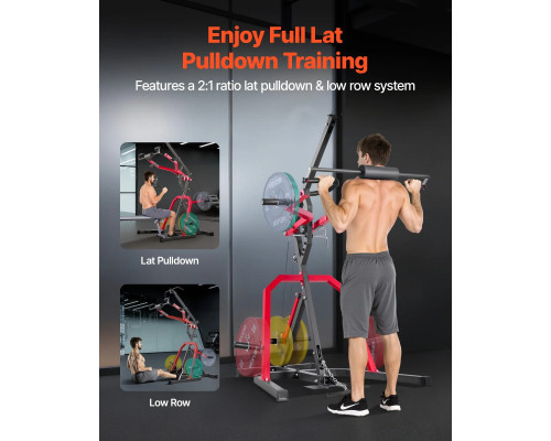 Тренажер для тренування тіла VEVOR, чорно-червоний