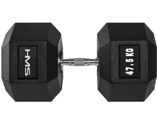 Гантель HMS Hex Pro прогумована 1 х 47,5 кг Гантель HMS Hex Pro прогумована 1 х 47,5 кг