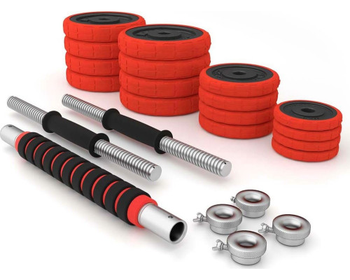 Гантелі розбірні HMS SGGX30 з перехідником для штанги, 2 x 15 кг Гантелі розбірні HMS SGGX30 з перехідником для штанги, 2 x 15 кг