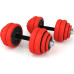 Гантелі розбірні HMS SGGX30 з перехідником для штанги, 2 x 15 кг