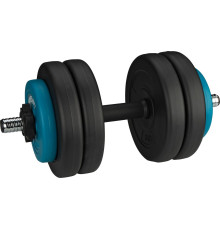 Гантель бітумна Avento 42DF-BLK, 15 кг