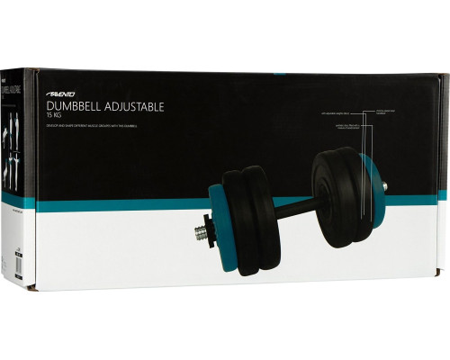 Гантель бітумна Avento 42DF-BLK, 15 кг Гантель бітумна Avento 42DF-BLK, 15 кг