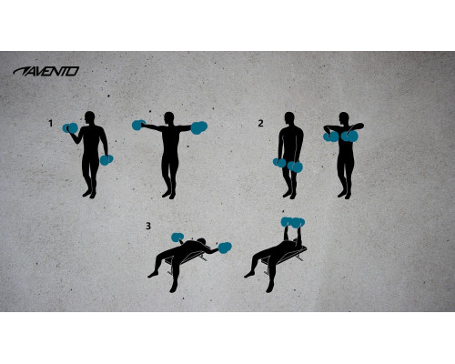 Гантель розбірна бітумна Avento 42DF-BLK, 15 кг Гантель розбірна бітумна Avento 42DF-BLK, 15 кг